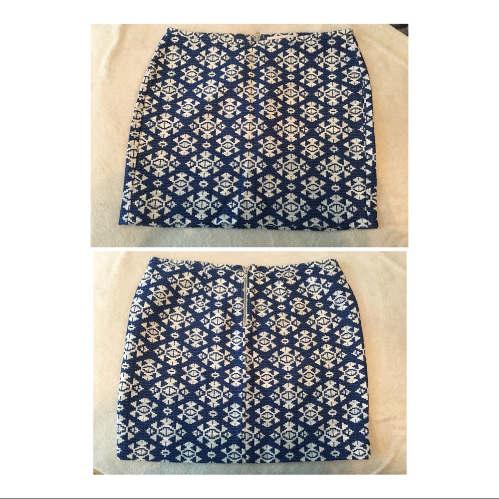 H&M Blue/white skirt